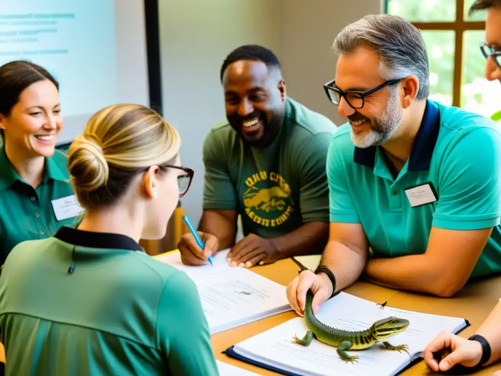 Un apasionante taller sobre la importancia de reptiles en biodiversidad, con educadores y maestros comprometidos en un ambiente dinámico y educativo