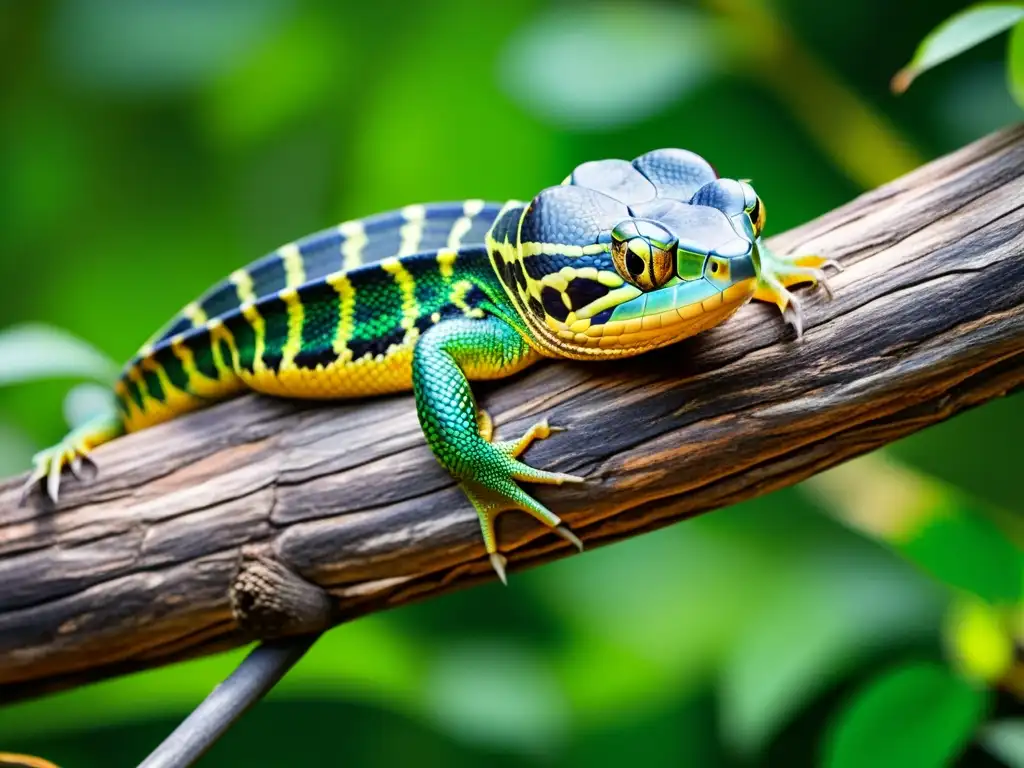 Una asombrosa imagen de reptiles en su hábitat natural, capturando su belleza y comportamiento