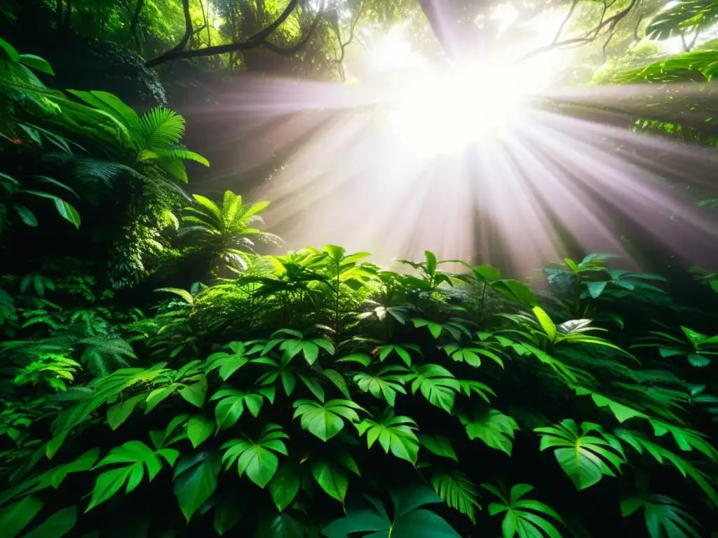 Un bosque tropical exuberante, lleno de vida y reptiles, capturando la armonía de la vida silvestre y las claves para la longevidad de los reptiles