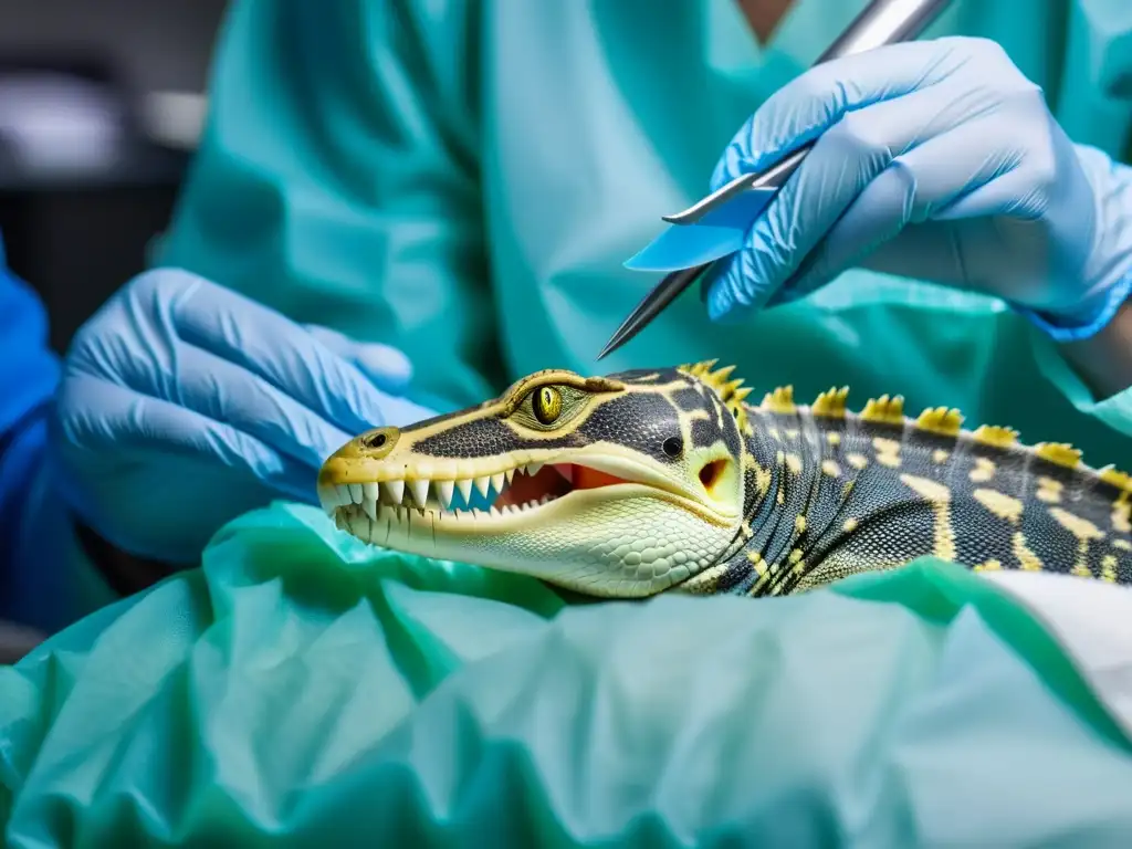 Cirugía reconstructiva de mandíbula en reptiles: Veterinarios realizan delicada operación con precisión y destreza