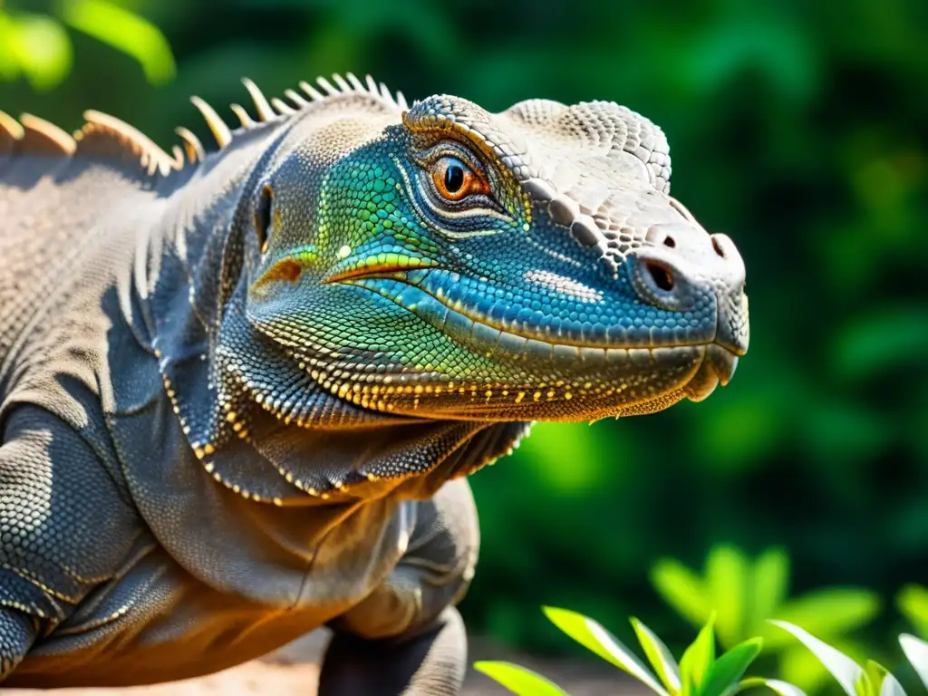 Closeup de un colosal dragón de Komodo en su hábitat natural, destacando la majestuosidad de esta especie de reptiles más grandes