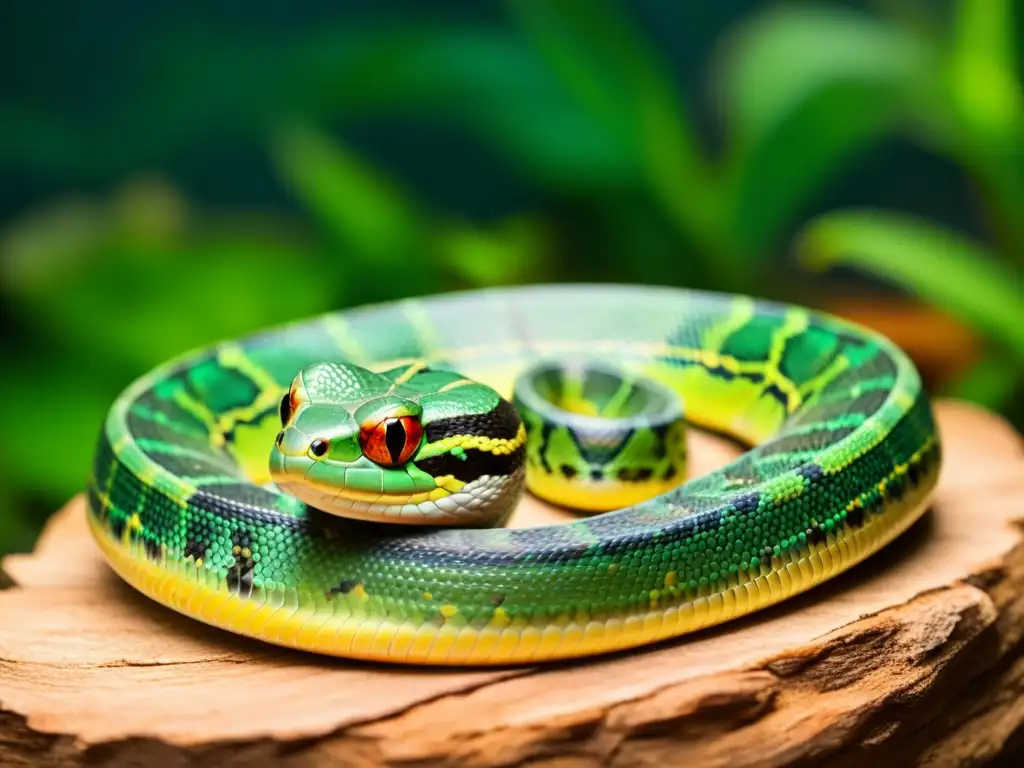 Una colección diversa de reptiles exóticos en un terrario