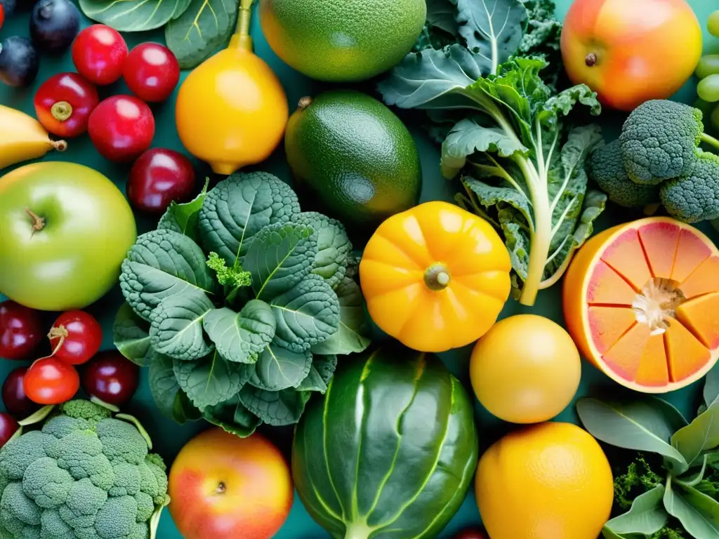 Una colorida y detallada variedad de frutas y verduras para una dieta segura para reptiles