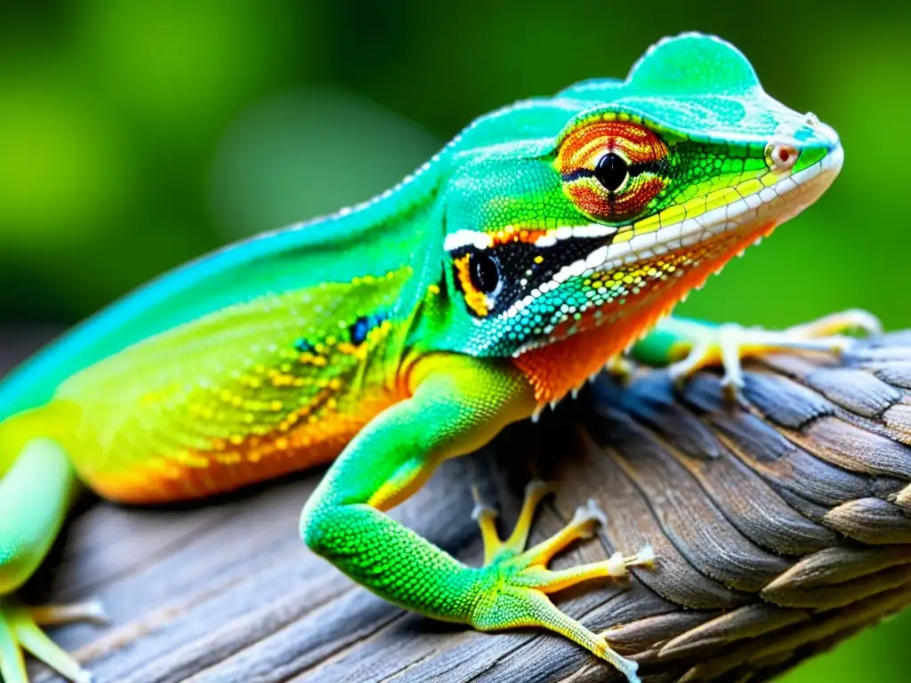 Anolis macho despliega su colorido dewlap en rituales reproductivos reptiles anfibios