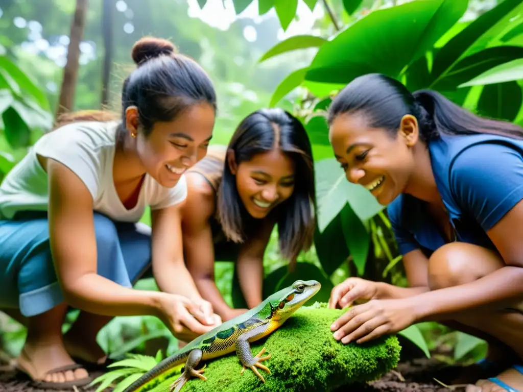 Comunidades locales reintroduciendo herpetológicas en hábitat natural