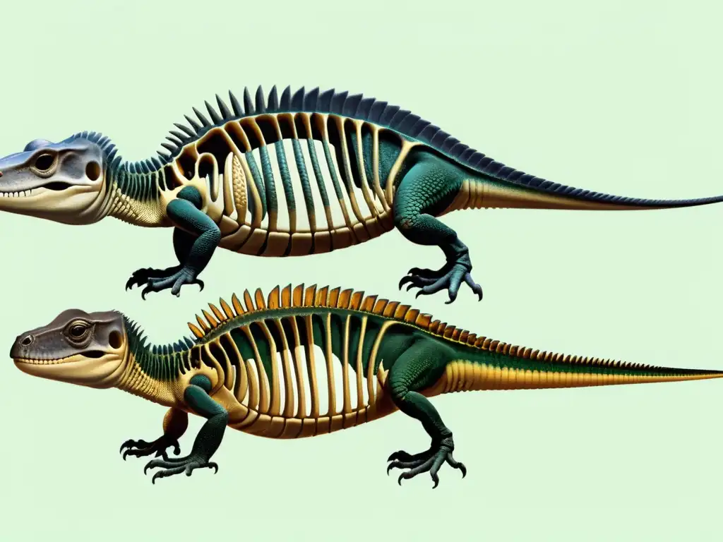 Comparación detallada de la anatomía de reptiles terrestres y acuáticos resalta sus diferencias anatómicas