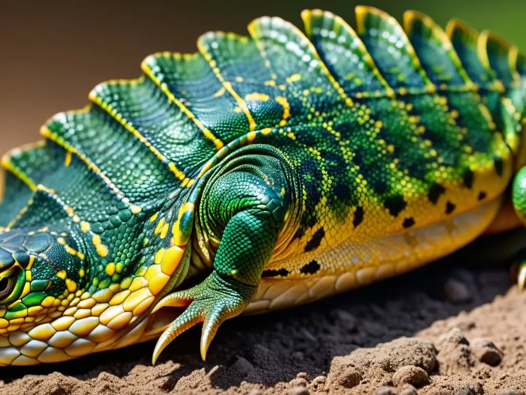 Detallada imagen de la inflamación en la extremidad de un reptil, capturando la naturaleza angustiante del edema