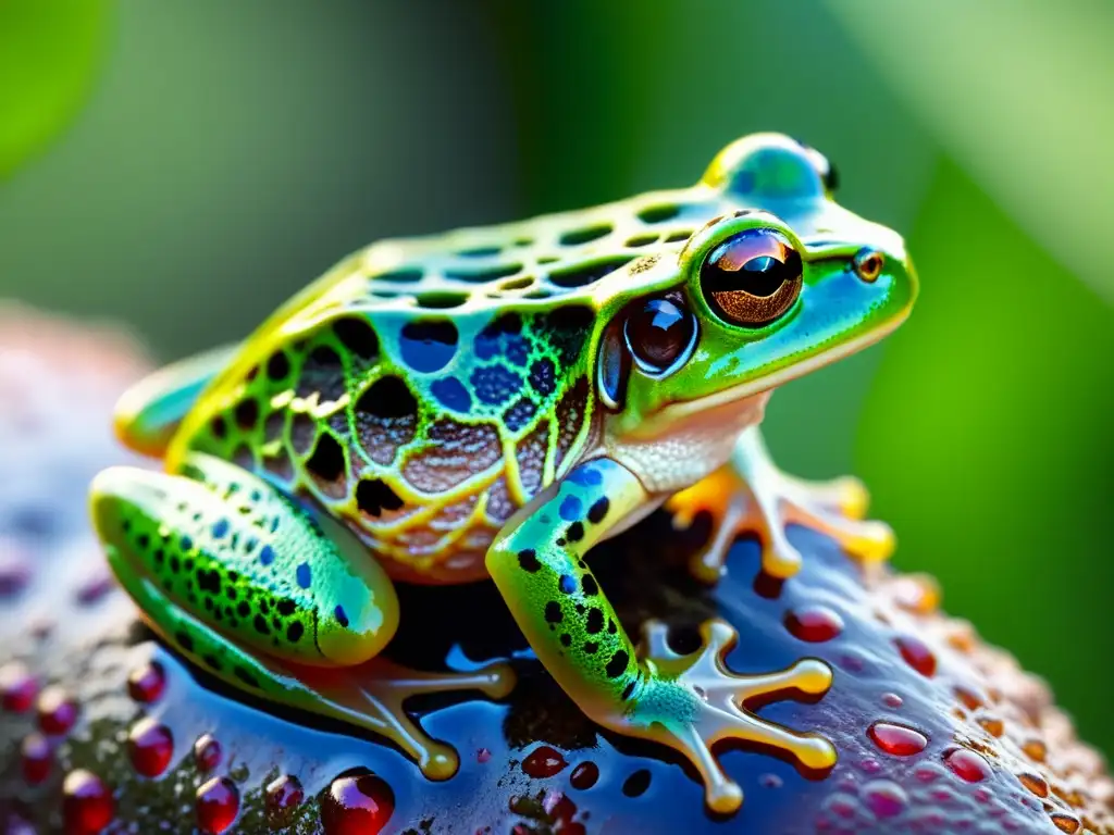 Detallada imagen de la regeneración de extremidades en anfibios, mostrando el proceso biológico con colores vibrantes y desarrollo celular