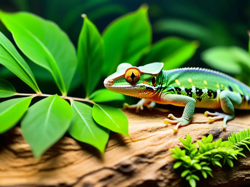 Detallado terrario tropical con técnicas construcción hábitat reptiles