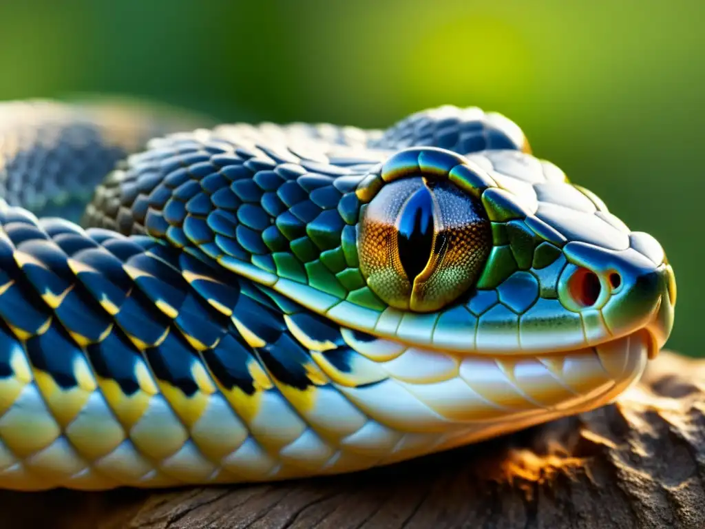 Detalle asombroso de la garganta de una serpiente emitiendo un hiss apenas audible, destacando las sutiles vocalizaciones en reptiles