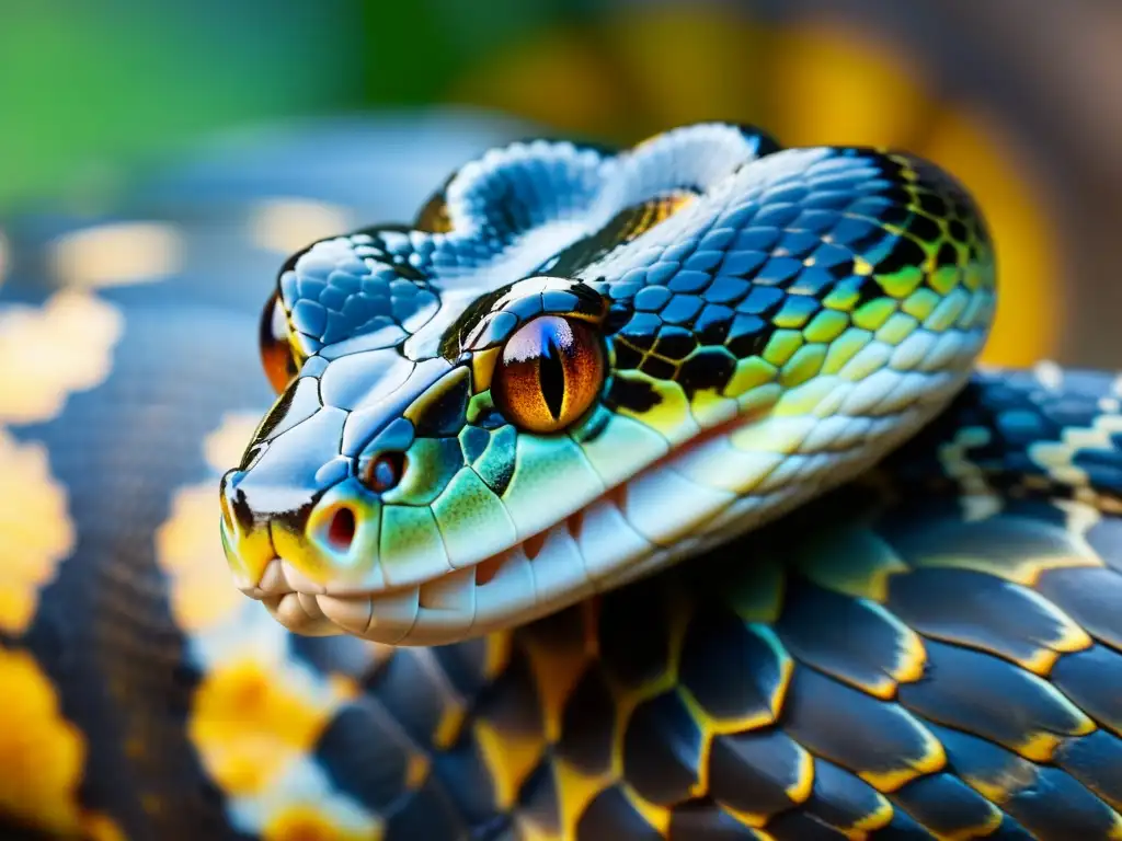 Detalle fascinante de una serpiente mudando su piel, demostrando la importancia de la ecdisis en reptiles con una imagen documental impresionante