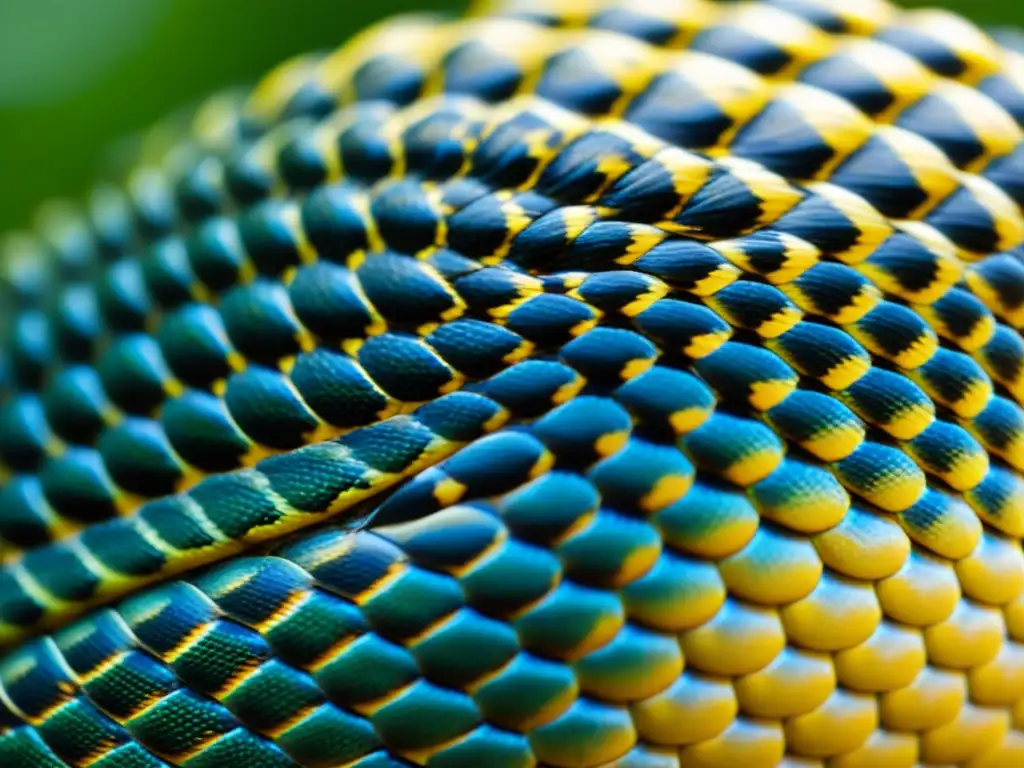 Detalle impresionante de las escamas de una serpiente con variadas lesiones cutáneas