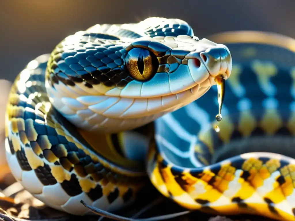 Detalle impresionante del proceso digestivo en reptiles, con una serpiente desencajando su mandíbula para engullir a su presa