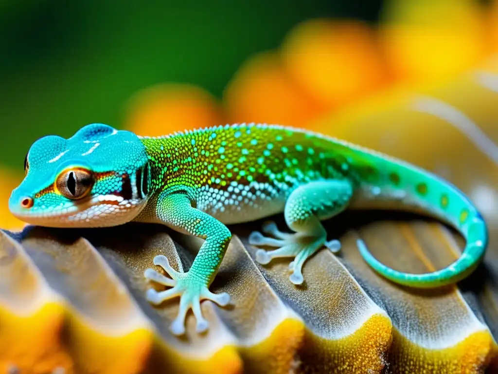 Detalle impresionante de la regeneración de la cola en un gecko