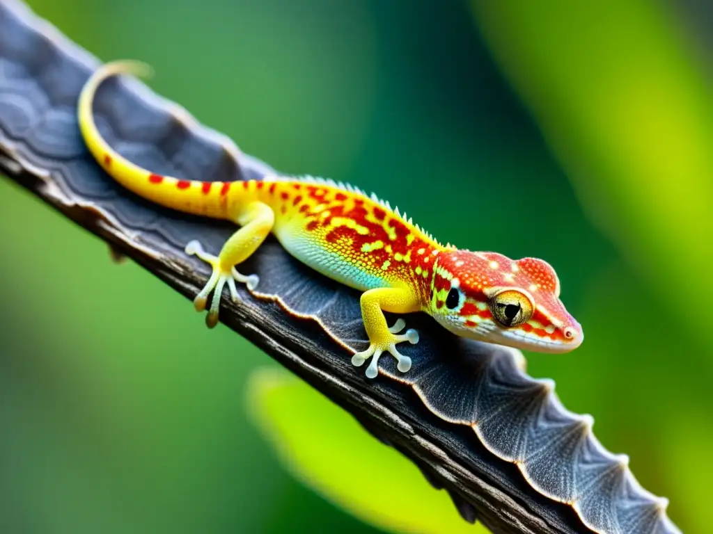 Detalle impresionante de regeneración en reptiles y anfibios: la asombrosa formación de la nueva cola de un gecko en alta resolución