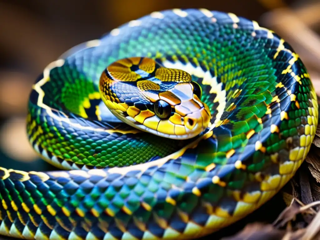 Detalle impresionante de una serpiente mudando su piel, mostrando su proceso de renovación