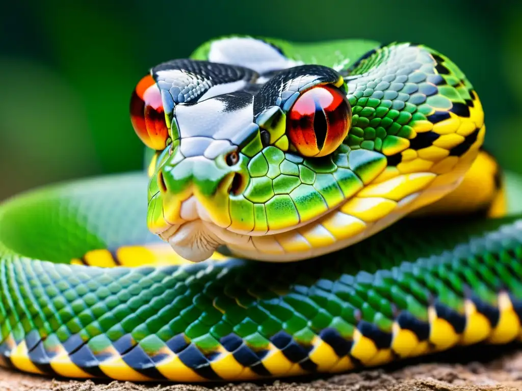 Detalle impresionante de una serpiente mudando su piel, mostrando la belleza y complejidad de estos fascinantes reptiles