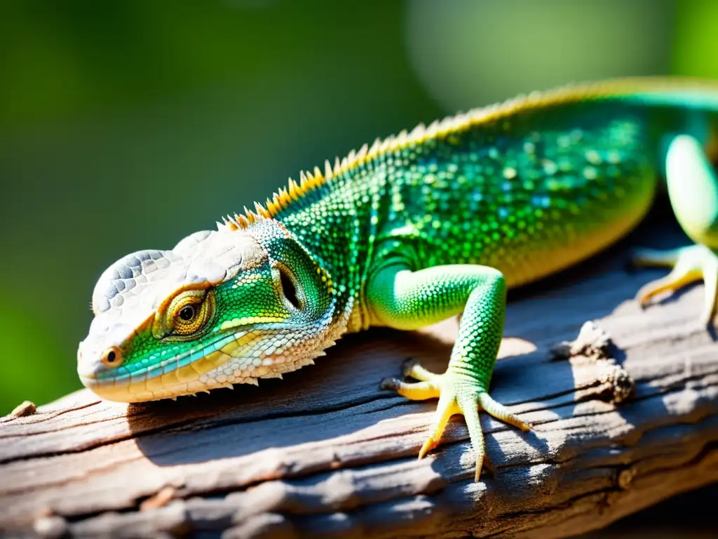 Detalle de un lagarto con una extremidad dañada, resaltando la necesidad de cirugía reconstructiva en casos de predación o accidentes