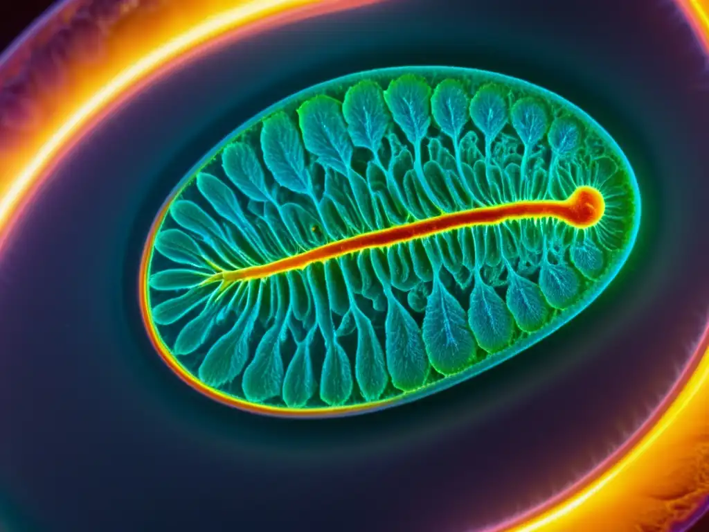 Detalle microscópico de la infección por Criptosporidium en reptiles, revelando su impacto en el sistema digestivo