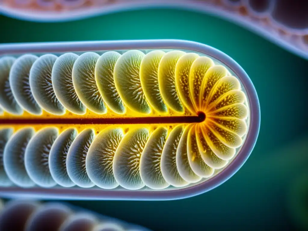 Detalle de microscopio mostrando parásitos internos en reptiles