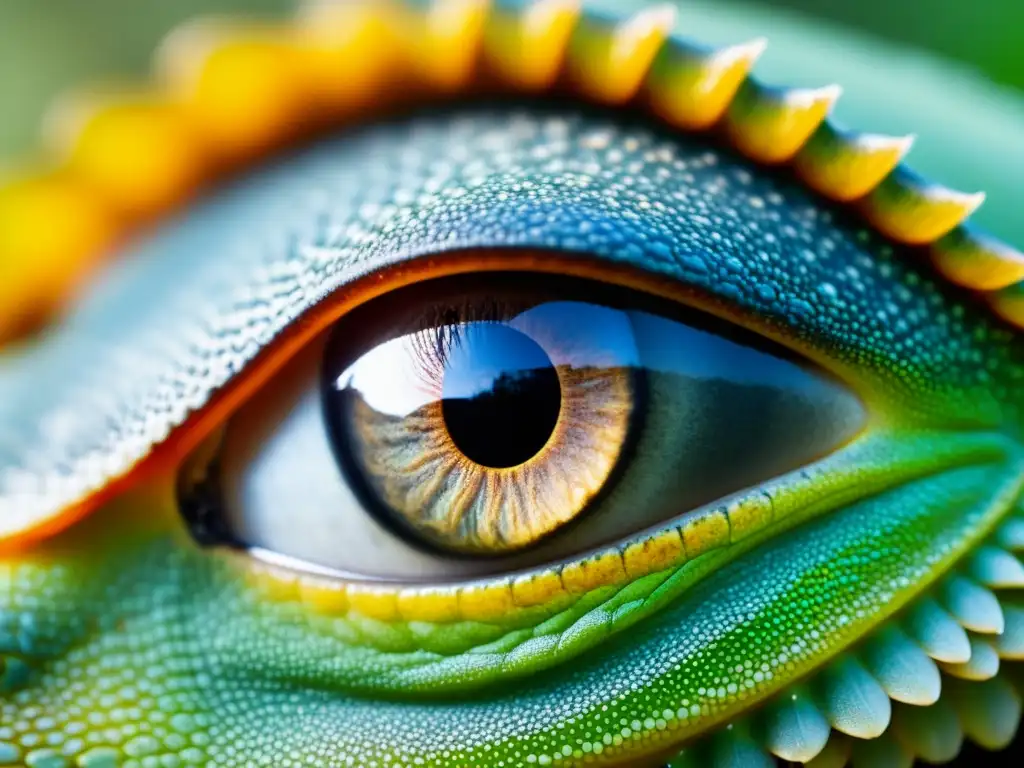 Detalle del ojo de un gecko con cataratas