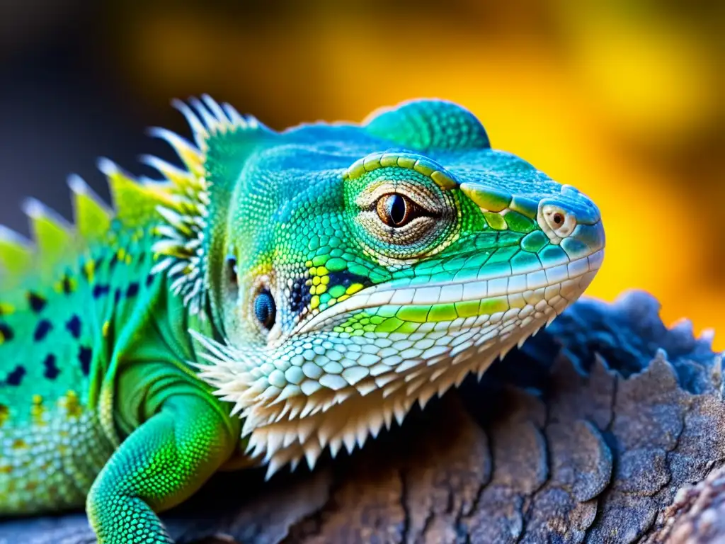 Detalle de la piel escamosa de un lagarto, con patrones y textura destacados