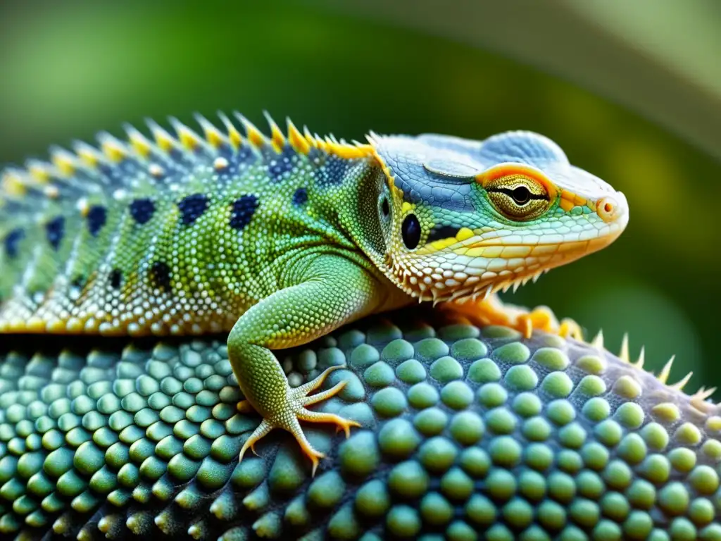 Detalle de la piel de reptil con ácaros parásitos, muestra la necesidad de nuevos medicamentos control parásitos reptiles