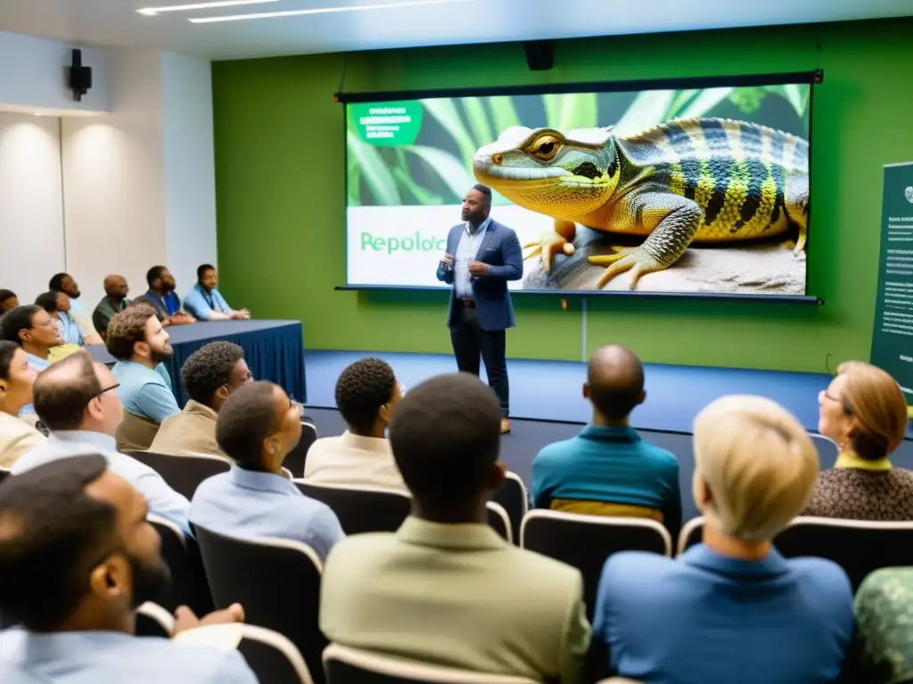 Un emocionante curso sobre cuidado y manejo de reptiles, con expertos y entusiastas participantes de diversas edades y orígenes