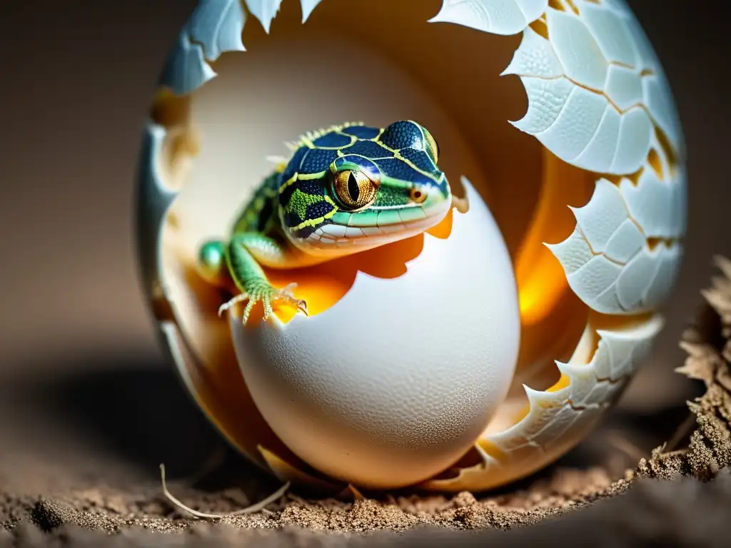 Emocionante nacimiento de reptil en cautiverio, etapas del ciclo de vida capturadas en detalle asombroso