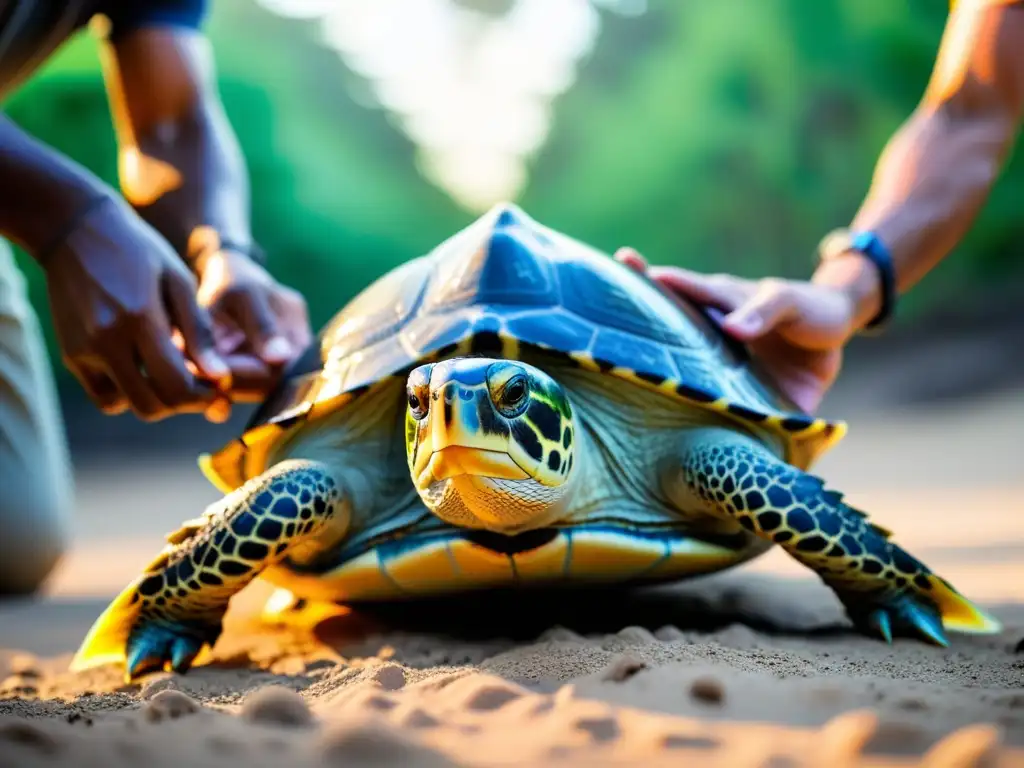 Un emotivo rescate de un grupo de conservacionistas libera una tortuga rehabilitada