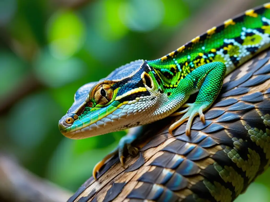 Un encuentro tenso entre una lagartija nativa y una pitón exótica en la selva