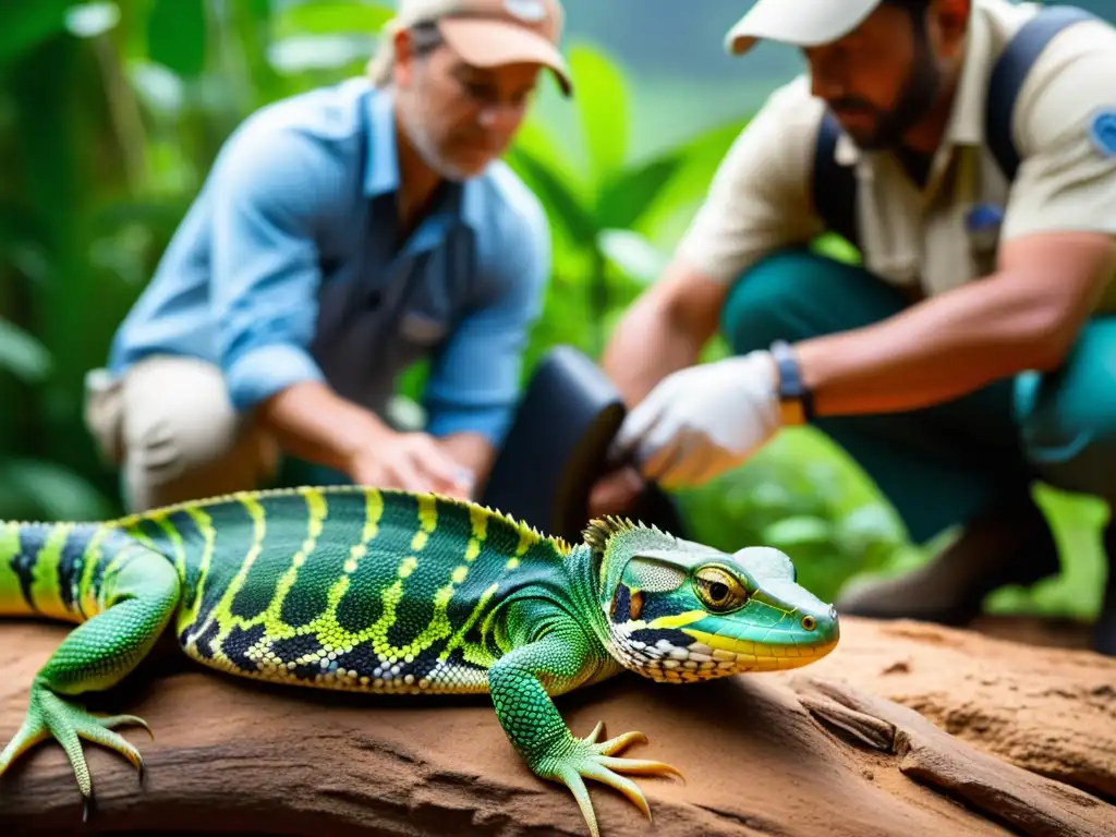 Un equipo de científicos y conservacionistas internacionales libera reptiles en su hábitat natural, mostrando esperanza y colaboración para salvar reptiles peligro