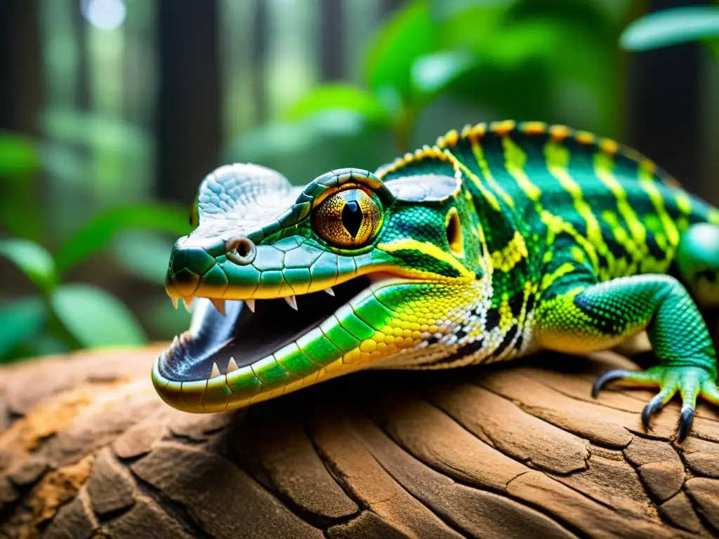 Estudio del comportamiento de reptiles captado por cámaras trampa en su hábitat natural, revelando sus patrones y texturas únicos