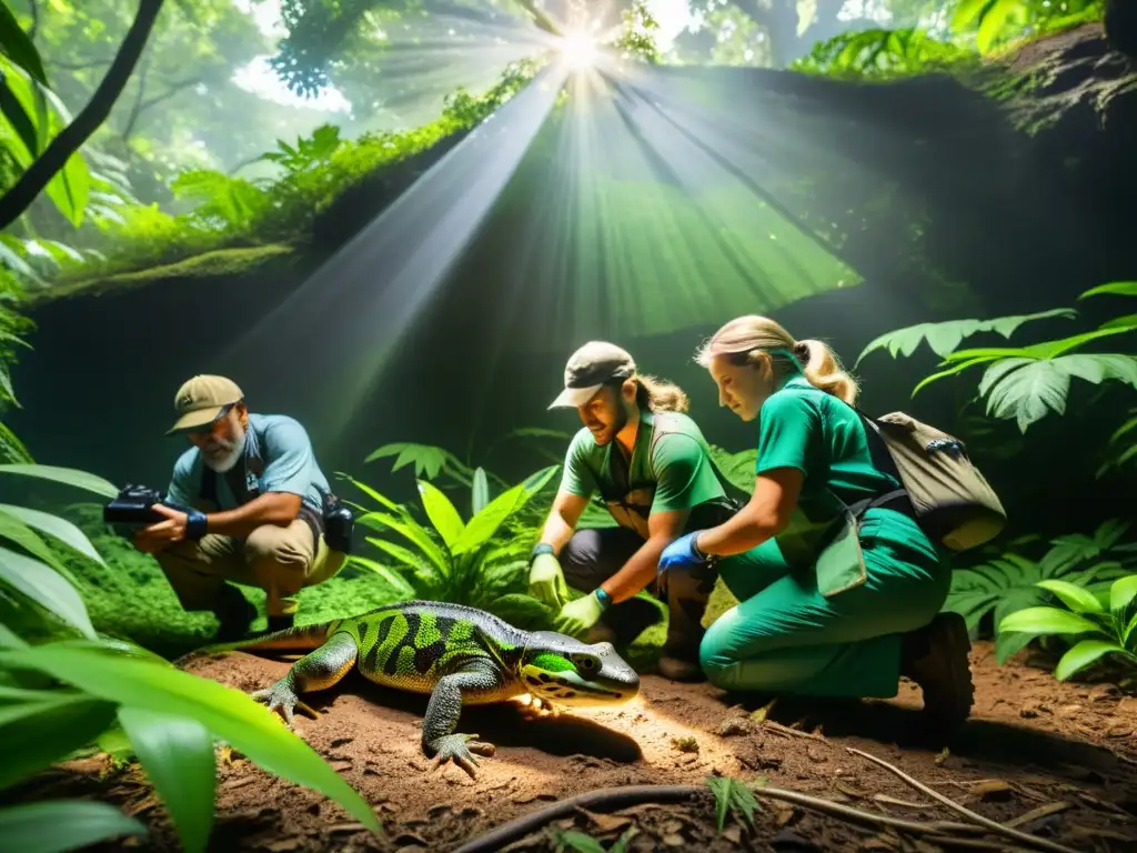 Expertos en reintroducción de reptiles realizan cuidadosa labor de conservación en hábitat biodiverso