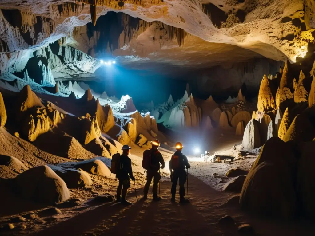 Exploración de cavernas: investigadores documentando reptiles en su hábitat natural