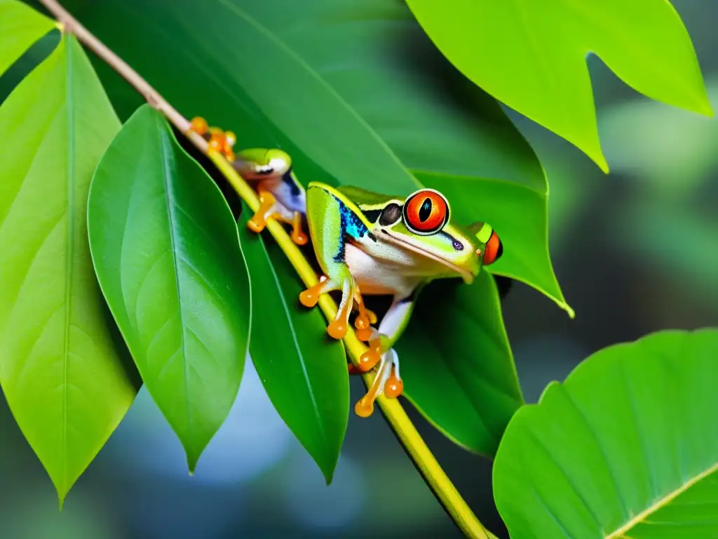 Explorando la exuberante selva tropical, observando reptiles y anfibios en profundidad