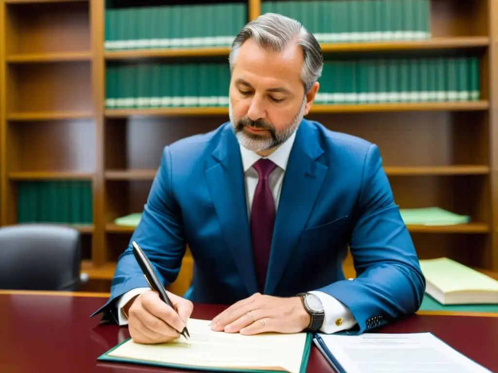 Firma oficial para protección de vida silvestre Un funcionario firmando políticas públicas sobre reptiles y anfibios exóticos, mostrando determinación y compromiso