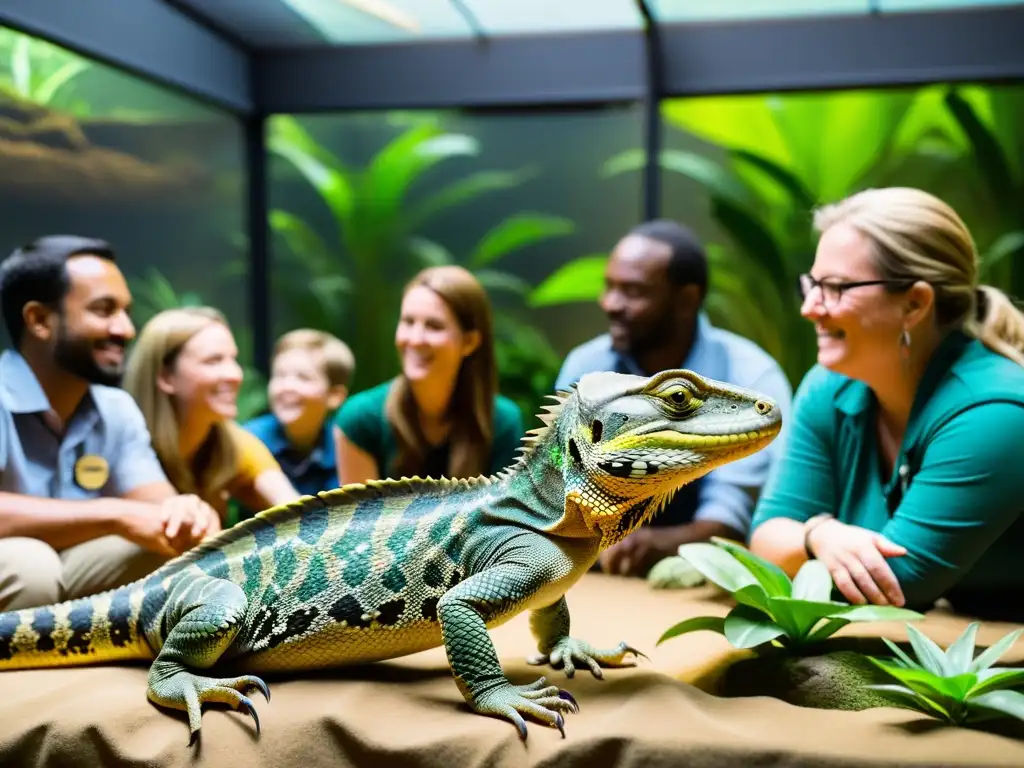 Grupo apasionado de educadores y conservacionistas en santuario de reptiles, promoviendo la educación y conservación de reptiles