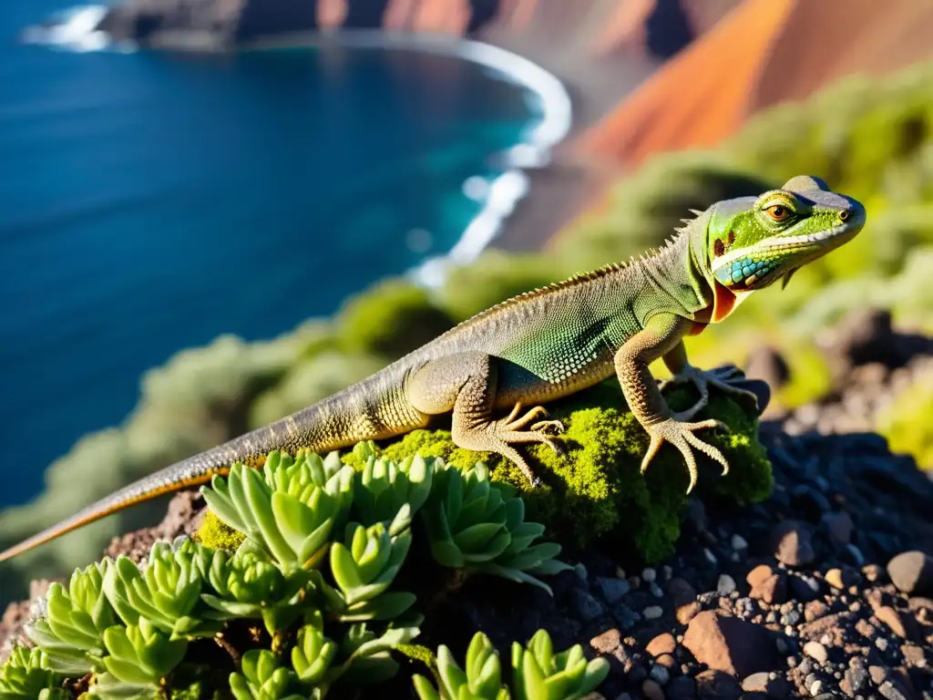 Un grupo de científicos reintroducen un lagarto gigante en El Hierro, resaltando la belleza de su hábitat natural