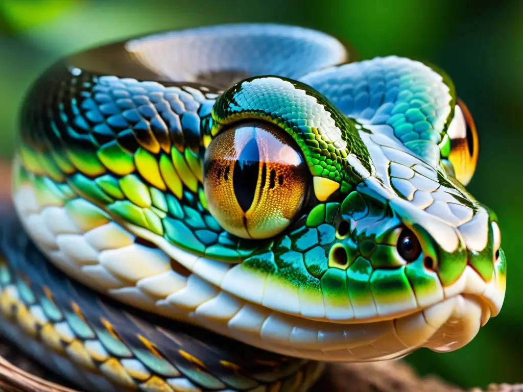 'Fotografía de alta resolución de los hipnóticos ojos de una serpiente