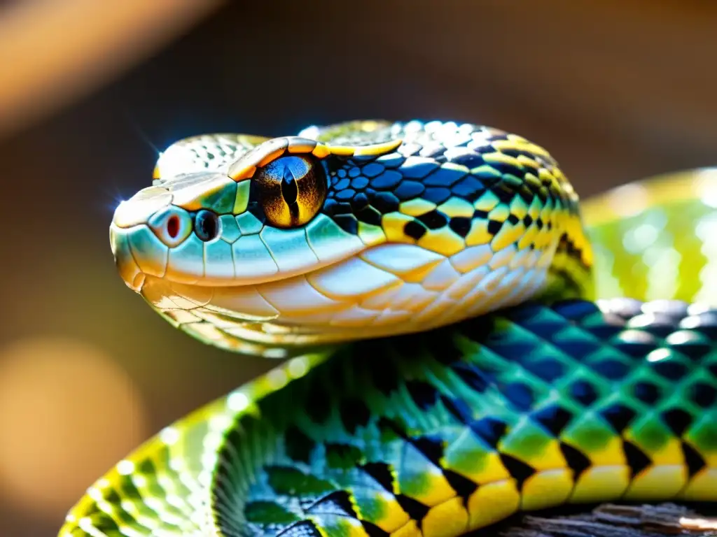 Imagen detallada de una serpiente mudando su piel, mostrando los beneficios del cambio de piel en reptiles con una renovación fascinante