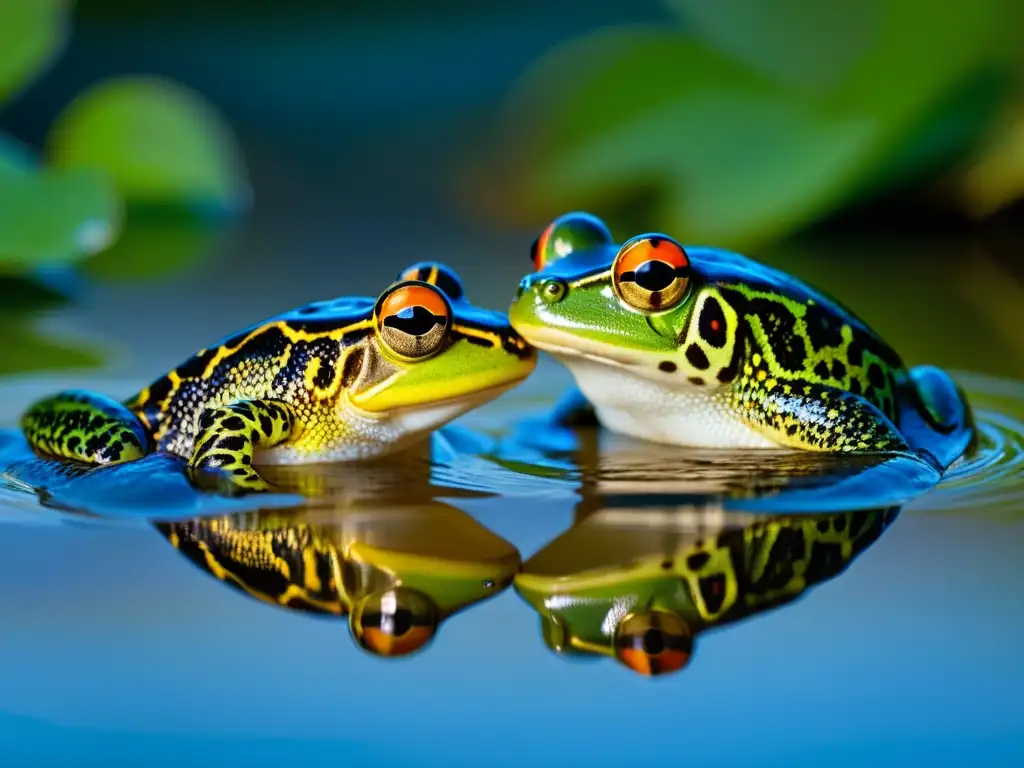 Imagen impactante de diversidad de estrategias de apareamiento en anfibios, con detalles naturales y comportamientos únicos en diferentes especies