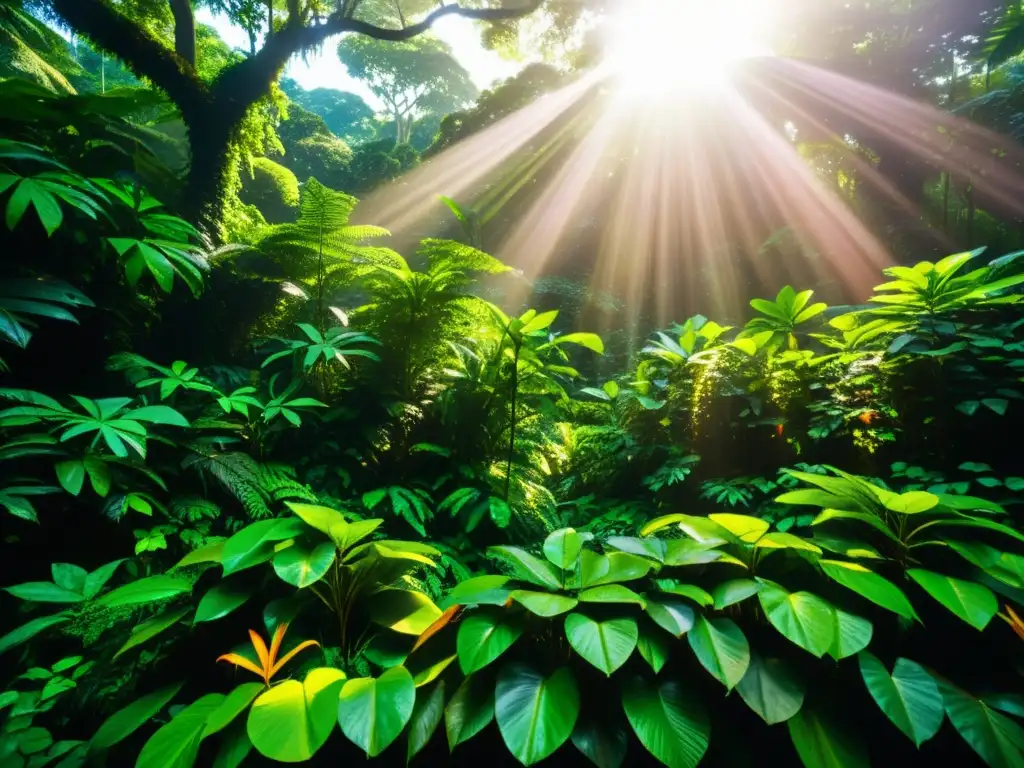 Imagen impactante de un exuberante bosque tropical, hogar de una diversidad única de anfibios en peligro por la pérdida de hábitat