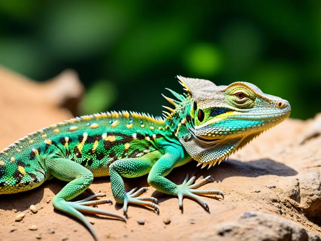 Imagen impactante de lagartos en peligro en su hábitat natural, resaltando su belleza y la urgencia de ayudar en la conservación de estas especies