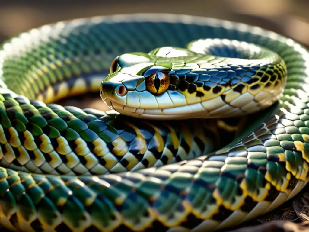 Imagen impactante de una serpiente en convulsiones, con escamas brillantes