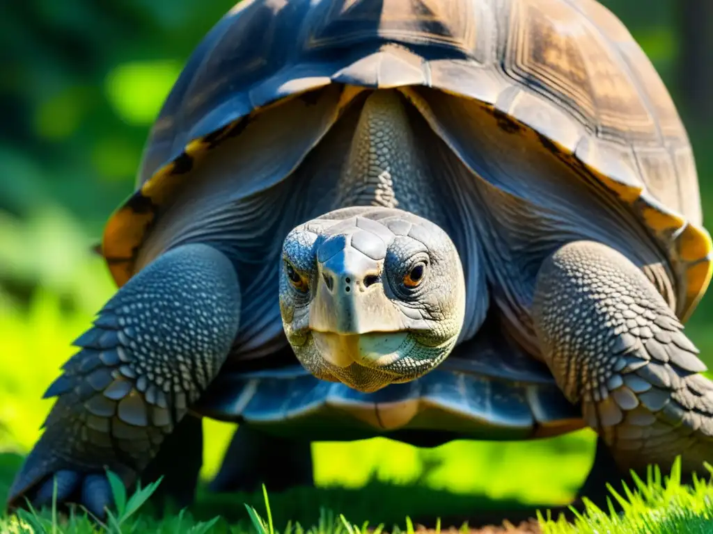 Imagen impactante de una tortuga gigante de Galápagos en peligro por el cambio climático