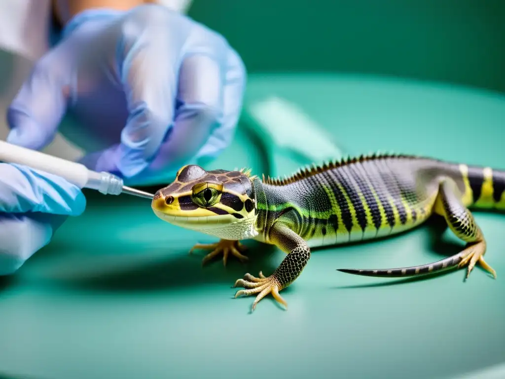 Imagen de implantes ortopédicos para reptiles: Procedimiento quirúrgico detallado, precisión y cuidado experto de los veterinarios