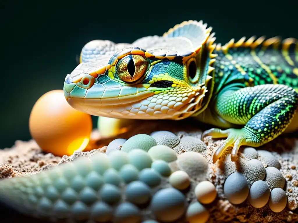 Una impresionante imagen que muestra la partenogénesis en reptiles, detallando el proceso reproductivo en una hembra de reptil