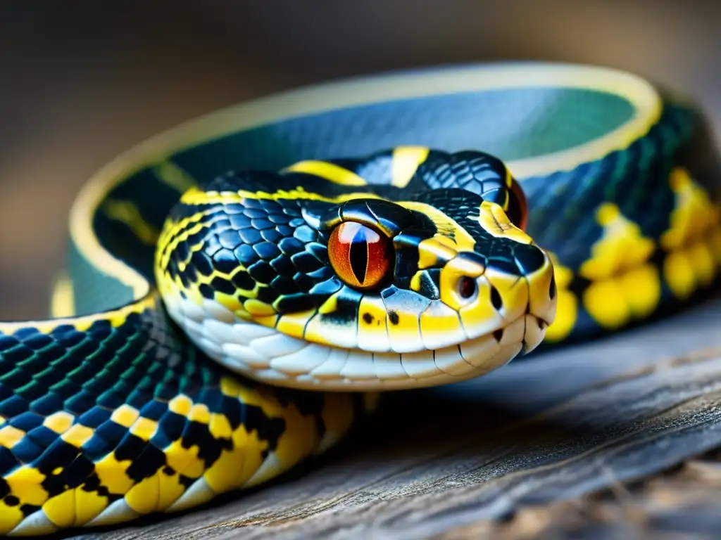 Impresionante serpiente mudando piel, con detalle y belleza asombrosa