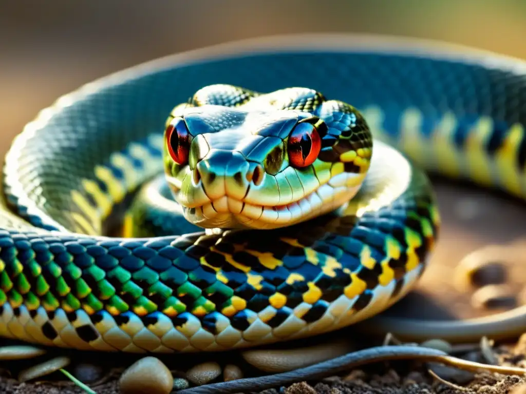 'Intensa interacción: serpiente y mamífero